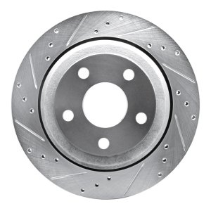 Dodge Durango Brake Rotor (1) - Rear Left - R1 Concepts - Drilled & Slotted - Silver - `11-`25 Dodge Durango Brake Rotor (1) - Rear Left - R1 Concepts - Drilled & Slotted - Silver - `11-`25